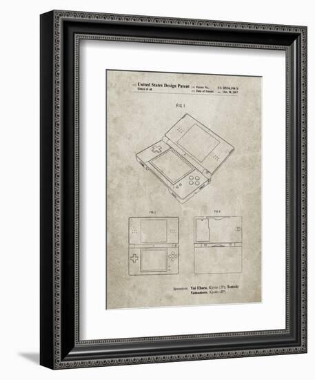 PP346-Sandstone Nintendo DS Patent Poster-Cole Borders-Framed Giclee Print