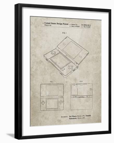 PP346-Sandstone Nintendo DS Patent Poster-Cole Borders-Framed Giclee Print