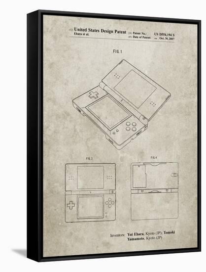 PP346-Sandstone Nintendo DS Patent Poster-Cole Borders-Framed Stretched Canvas