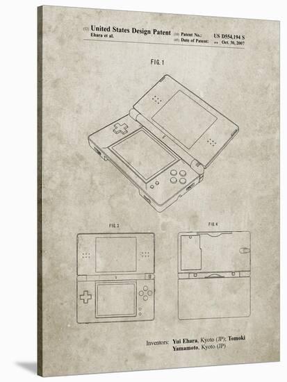 PP346-Sandstone Nintendo DS Patent Poster-Cole Borders-Stretched Canvas
