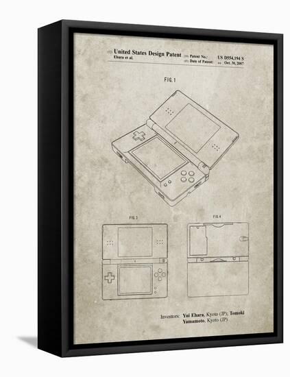 PP346-Sandstone Nintendo DS Patent Poster-Cole Borders-Framed Stretched Canvas
