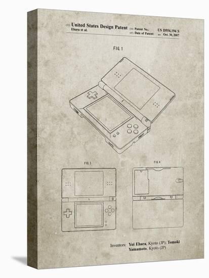 PP346-Sandstone Nintendo DS Patent Poster-Cole Borders-Stretched Canvas