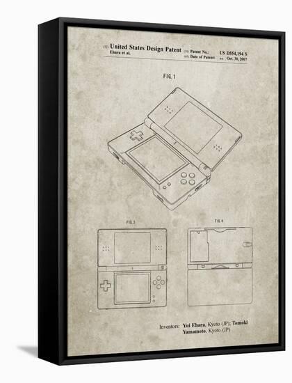 PP346-Sandstone Nintendo DS Patent Poster-Cole Borders-Framed Stretched Canvas