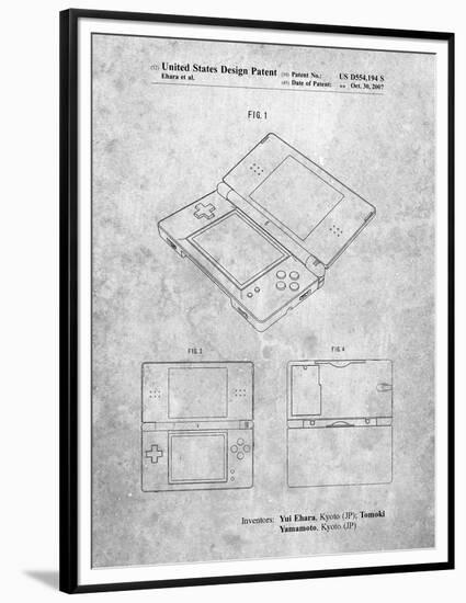 PP346-Slate Nintendo DS Patent Poster-Cole Borders-Framed Premium Giclee Print