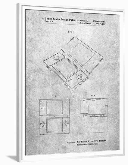 PP346-Slate Nintendo DS Patent Poster-Cole Borders-Framed Premium Giclee Print