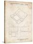 PP346-Vintage Parchment Nintendo DS Patent Poster-Cole Borders-Stretched Canvas