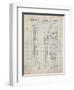 PP35 Antique Grid Parchment-Borders Cole-Framed Giclee Print