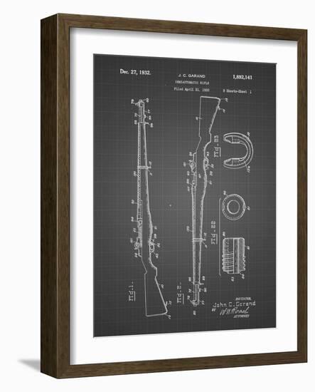 PP35 Black Grid-Borders Cole-Framed Giclee Print