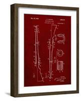 PP35 Burgundy-Borders Cole-Framed Giclee Print