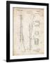 PP35 Vintage Parchment-Borders Cole-Framed Giclee Print