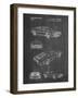 PP354-Chalkboard DeLorean Patent Poster-Cole Borders-Framed Giclee Print