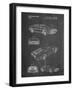 PP354-Chalkboard DeLorean Patent Poster-Cole Borders-Framed Giclee Print