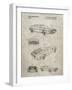 PP354-Sandstone DeLorean Patent Poster-Cole Borders-Framed Giclee Print