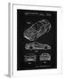 PP355-Vintage Black Exotic sports car Patent Poster-Cole Borders-Framed Giclee Print
