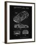 PP355-Vintage Black Exotic sports car Patent Poster-Cole Borders-Framed Giclee Print