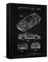 PP355-Vintage Black Exotic sports car Patent Poster-Cole Borders-Framed Stretched Canvas