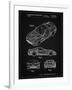 PP355-Vintage Black Exotic sports car Patent Poster-Cole Borders-Framed Giclee Print