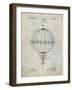 PP36 Antique Grid Parchment-Borders Cole-Framed Giclee Print