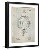 PP36 Antique Grid Parchment-Borders Cole-Framed Giclee Print