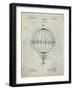 PP36 Antique Grid Parchment-Borders Cole-Framed Giclee Print