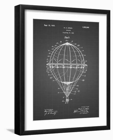 PP36 Black Grid-Borders Cole-Framed Giclee Print