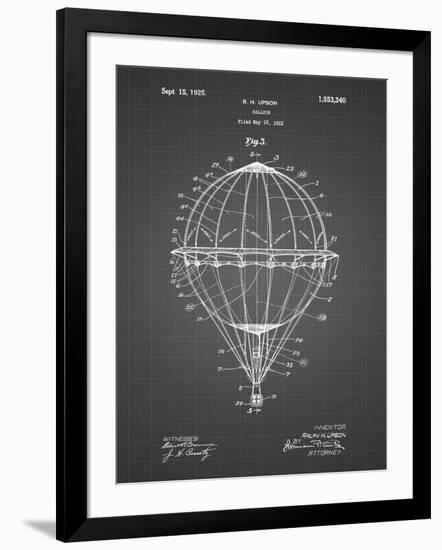 PP36 Black Grid-Borders Cole-Framed Giclee Print