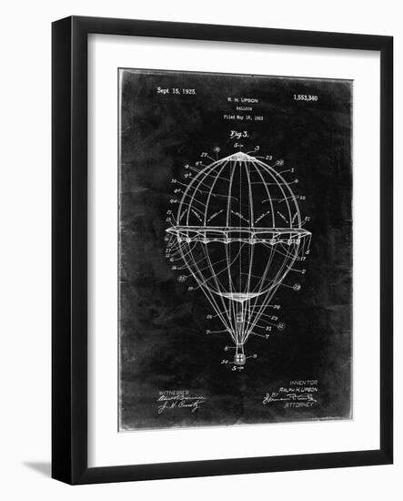 PP36 Black Grunge-Borders Cole-Framed Giclee Print