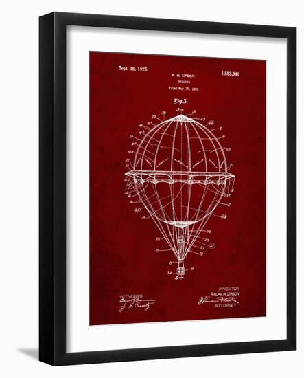 PP36 Burgundy-Borders Cole-Framed Giclee Print