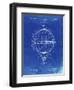 PP36 Faded Blueprint-Borders Cole-Framed Giclee Print