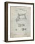 PP37 Antique Grid Parchment-Borders Cole-Framed Giclee Print