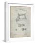 PP37 Antique Grid Parchment-Borders Cole-Framed Giclee Print