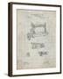 PP37 Antique Grid Parchment-Borders Cole-Framed Giclee Print