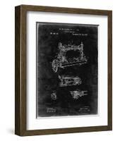 PP37 Black Grunge-Borders Cole-Framed Giclee Print