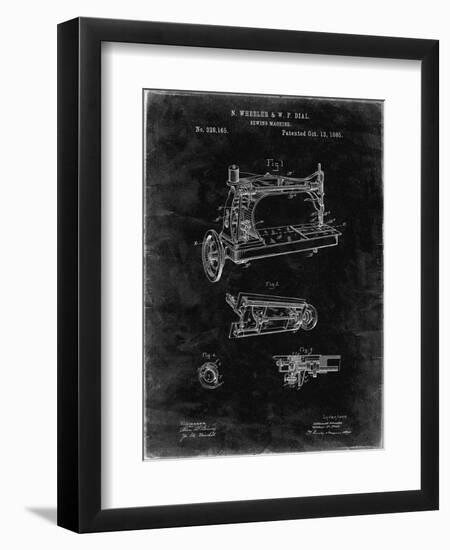 PP37 Black Grunge-Borders Cole-Framed Giclee Print