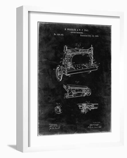 PP37 Black Grunge-Borders Cole-Framed Giclee Print