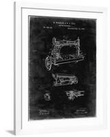 PP37 Black Grunge-Borders Cole-Framed Giclee Print