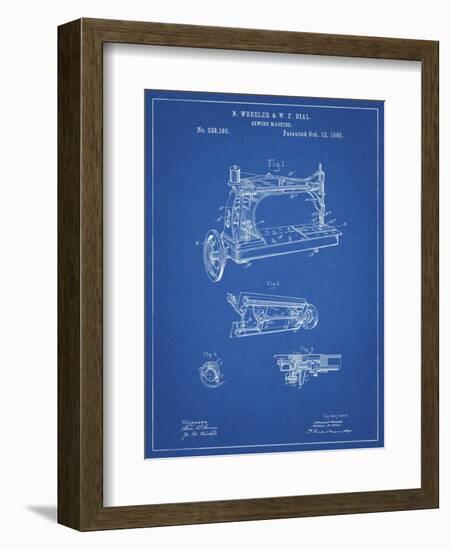 PP37 Blueprint-Borders Cole-Framed Giclee Print