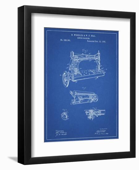 PP37 Blueprint-Borders Cole-Framed Giclee Print