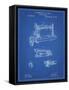 PP37 Blueprint-Borders Cole-Framed Stretched Canvas