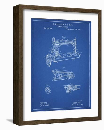 PP37 Blueprint-Borders Cole-Framed Giclee Print