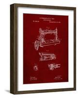 PP37 Burgundy-Borders Cole-Framed Giclee Print