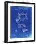 PP37 Faded Blueprint-Borders Cole-Framed Giclee Print