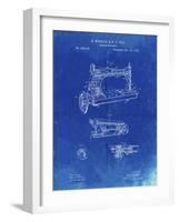 PP37 Faded Blueprint-Borders Cole-Framed Giclee Print