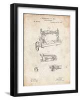 PP37 Vintage Parchment-Borders Cole-Framed Giclee Print