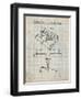 PP374-Antique Grid Parchment Nintendo Joystick Patent Poster-Cole Borders-Framed Premium Giclee Print