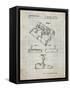 PP374-Antique Grid Parchment Nintendo Joystick Patent Poster-Cole Borders-Framed Stretched Canvas