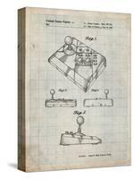 PP374-Antique Grid Parchment Nintendo Joystick Patent Poster-Cole Borders-Stretched Canvas