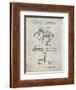 PP374-Antique Grid Parchment Nintendo Joystick Patent Poster-Cole Borders-Framed Giclee Print