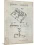 PP374-Antique Grid Parchment Nintendo Joystick Patent Poster-Cole Borders-Mounted Giclee Print