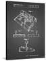 PP374-Black Grid Nintendo Joystick Patent Poster-Cole Borders-Stretched Canvas
